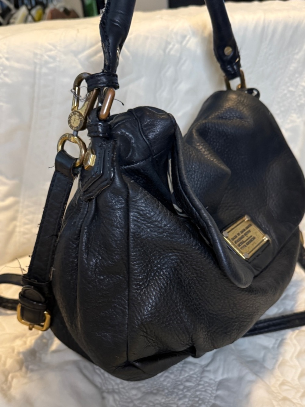 Marc by Marc Jacobs Classic Q Lil Ukita Crossbody Bag Black Leather Vintage